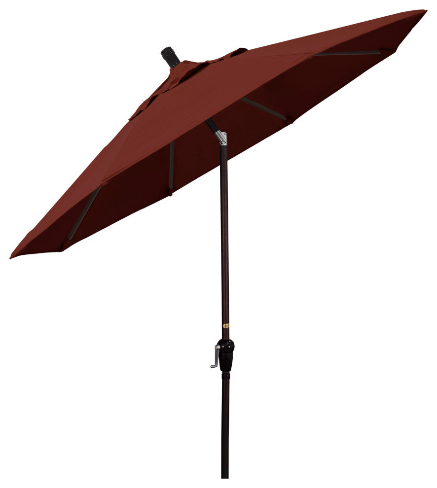 9' Aluminum Umbrella Auto Tilt Bronze, Henna