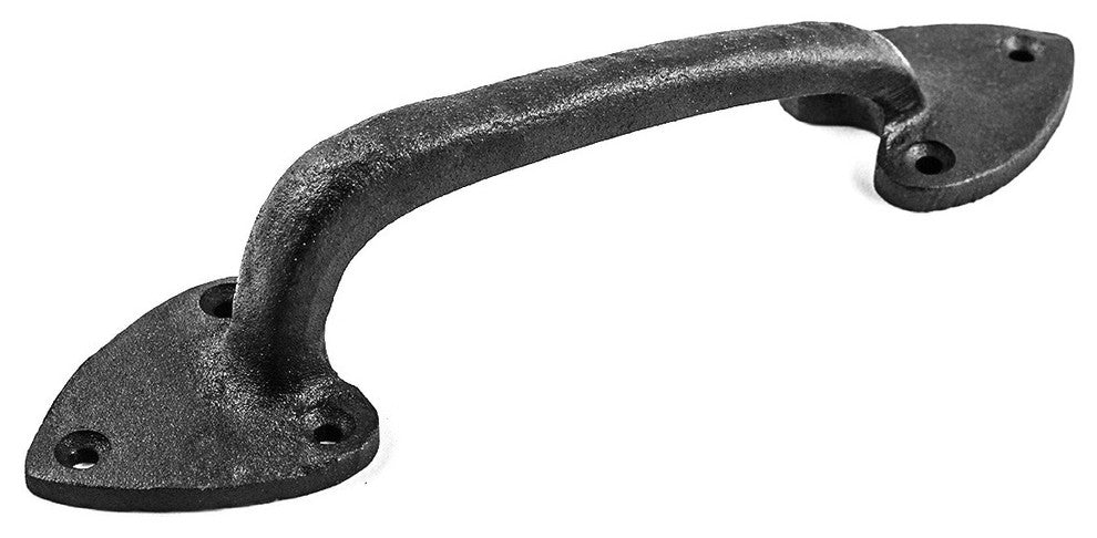 4 Door Pulls Black Wrought Iron Heart Shaped Set of 4 |