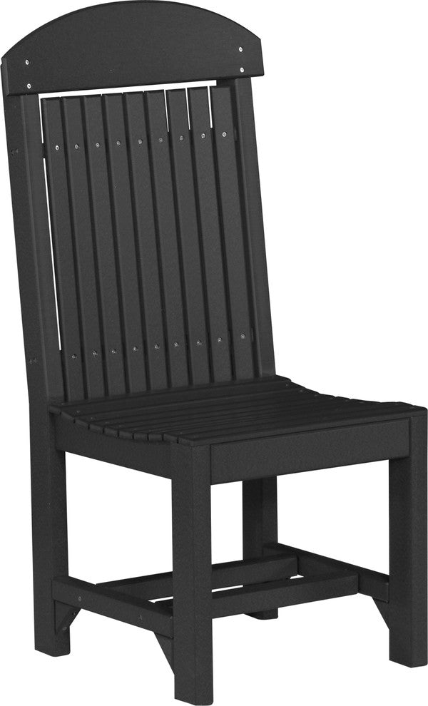 Set of 4 Poly Dining Chairs, Black, Dining Height, Side Chair