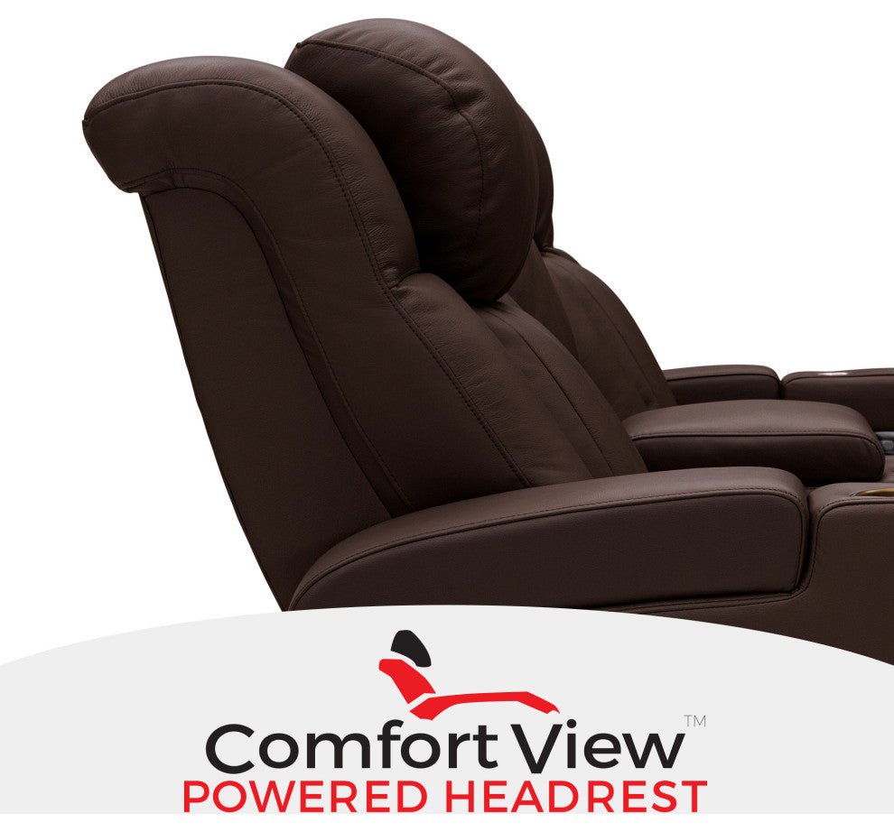Seatcraft Cavalry Home Theater Seating, Brown, Loveseat