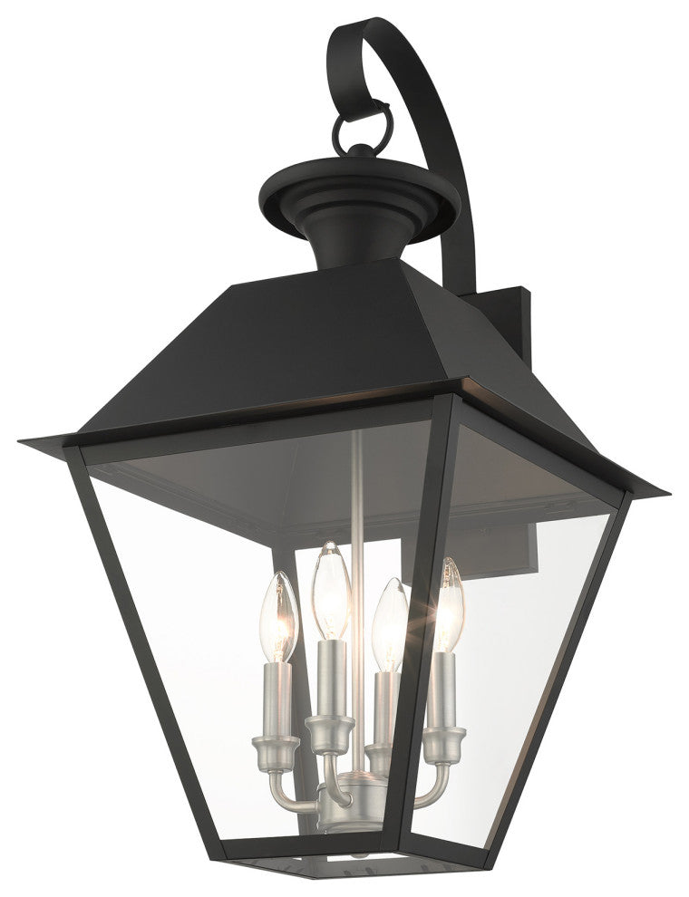 Black Classic, Colonial, Historical, Timeless Outdoor Wall Lantern