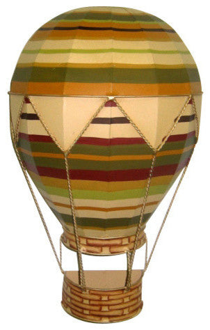 13" Hot Air Balloon Wall Sculpture, Retro Art Unique