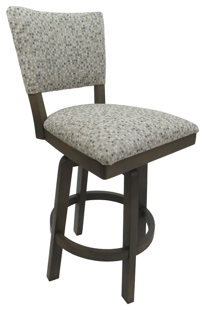 Counter Height Swivel Wood Bar Stool 26", Milan, Spring Mix