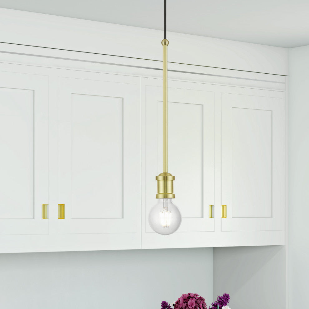 Lansdale 1 Light Satin Brass Single Pendant