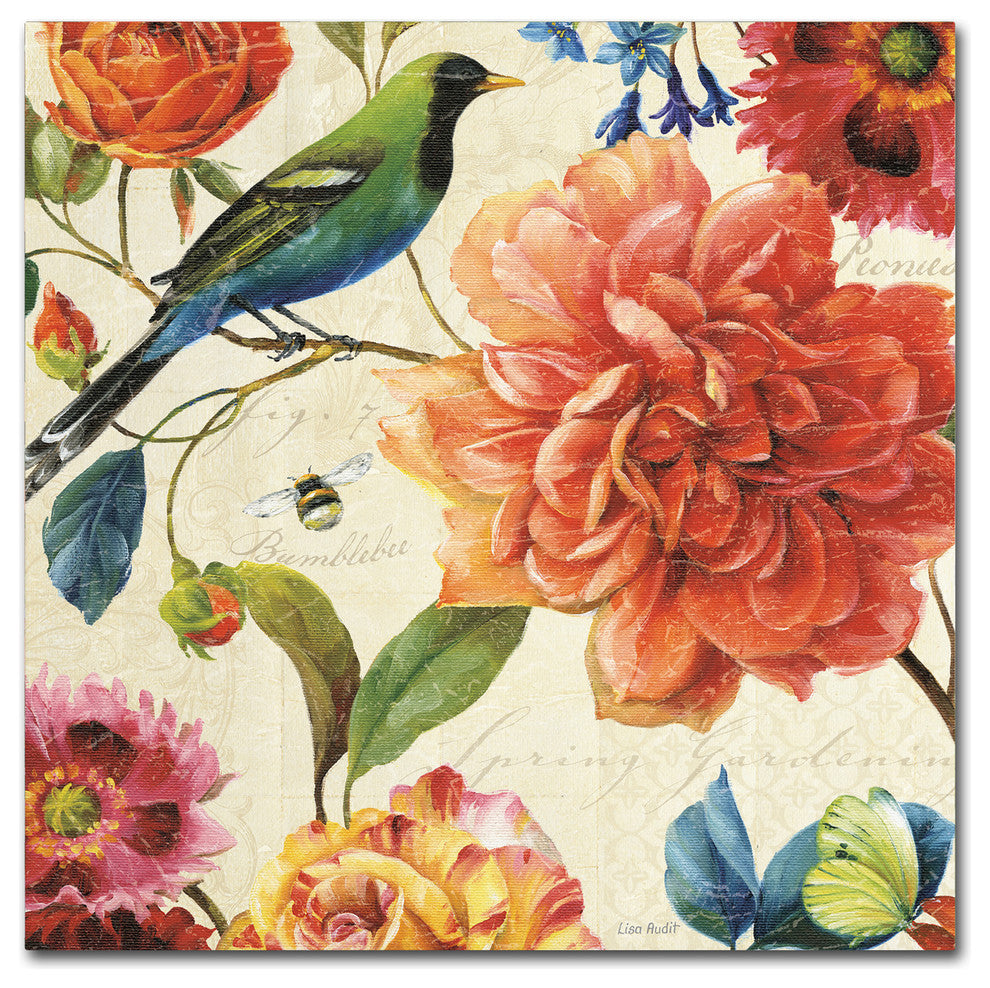 'Rainbow Garden II - Cream' Canvas Art by Lisa Audit