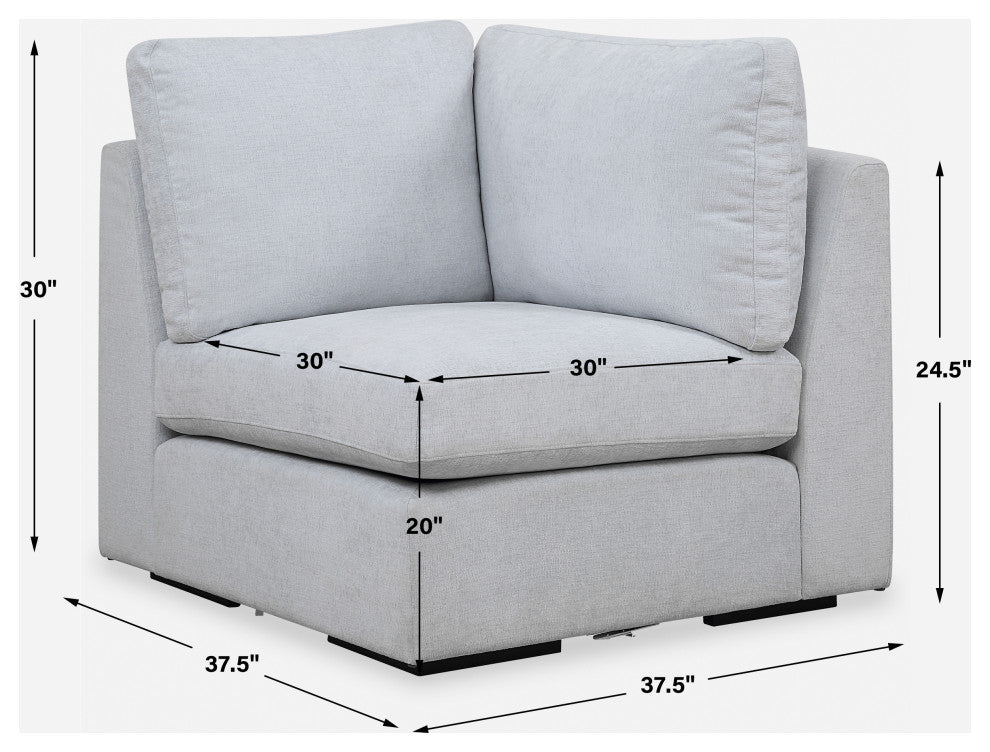 Uttermost Refuge Cloud Blue Corner Sofa