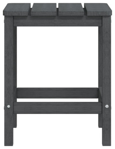vidaXL Adirondack Table Outdoor Side Table for Front Porch Anthracite HDPE