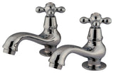 Kingston Brass Basin Faucet With Cross Handle, Polished Chrome