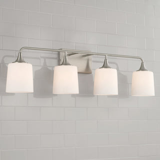 Capital Lighting 148941-541 Presley 4 Light 37"W Vanity Light - Brushed Nickel