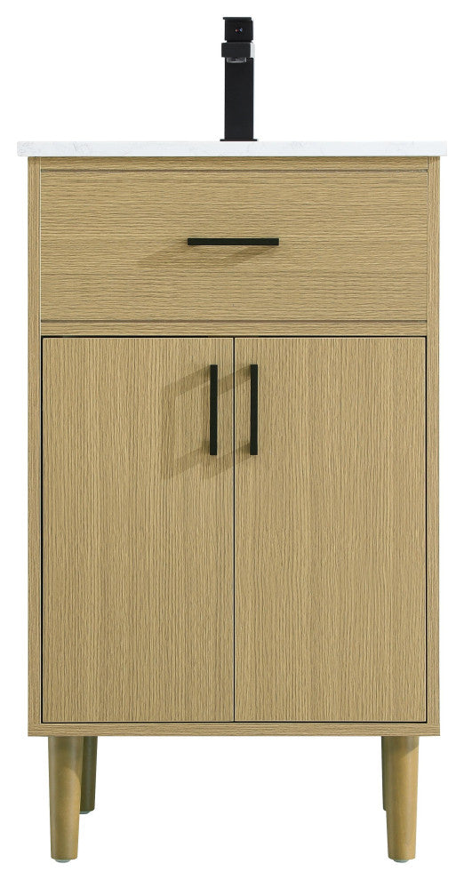 Home Living 20" Single Bathroom Vanity, Honey Brown
