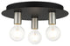 Black Transitional, Versatile, Modern, Urban, Minimal Flush Mount