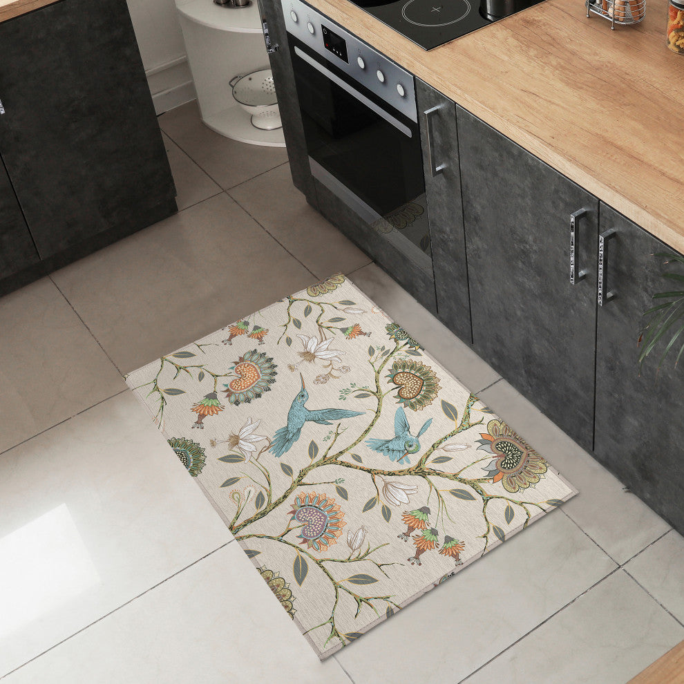 Indoor/Outdoor Kendall KE19 Putty Machine Washable 1'8" x 2'6" Rug