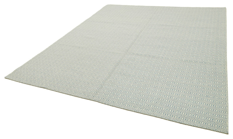 Rug N Carpet - Handmade Modern Design 8' 0'' x 10' 0'' Wool Flatweave Kilim Rug