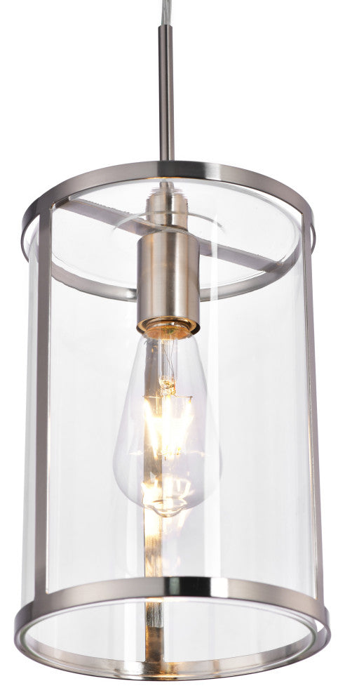 Lazzur Baise 1 Light 7" Satin Nickel Pendant
