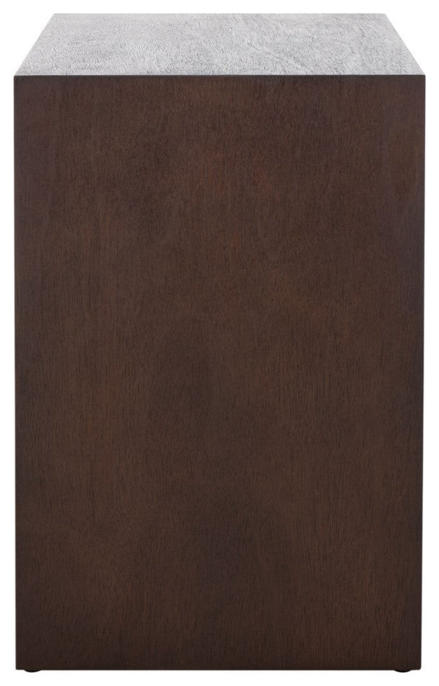 Safavieh Munson 2 Shlf 1 Drawer Nightstand, Dark Oak