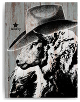 Howdy Sheep' Farmhouse Wrapped Canvas Animal Wall Art