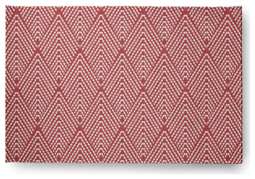 Lifeflor Diamond Spring Chenille Rug, Ligonberry Red, 4'x6'