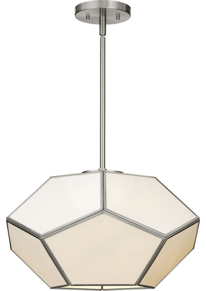 Latham Collection 18" 3-Light Convertible Semi-Flush Mount Light, Brushed Nickel