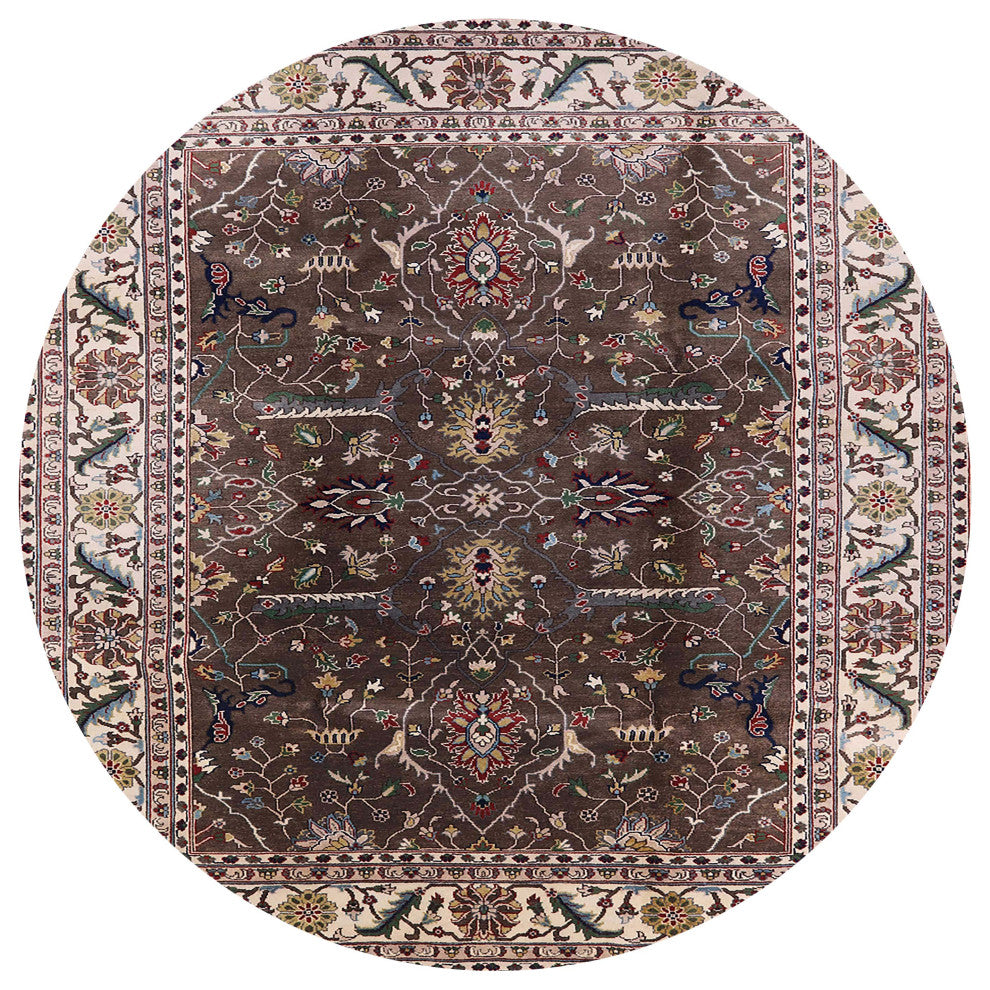 Ahgly Company Indoor Round Mid-Century Modern Area Rugs, 5' Round