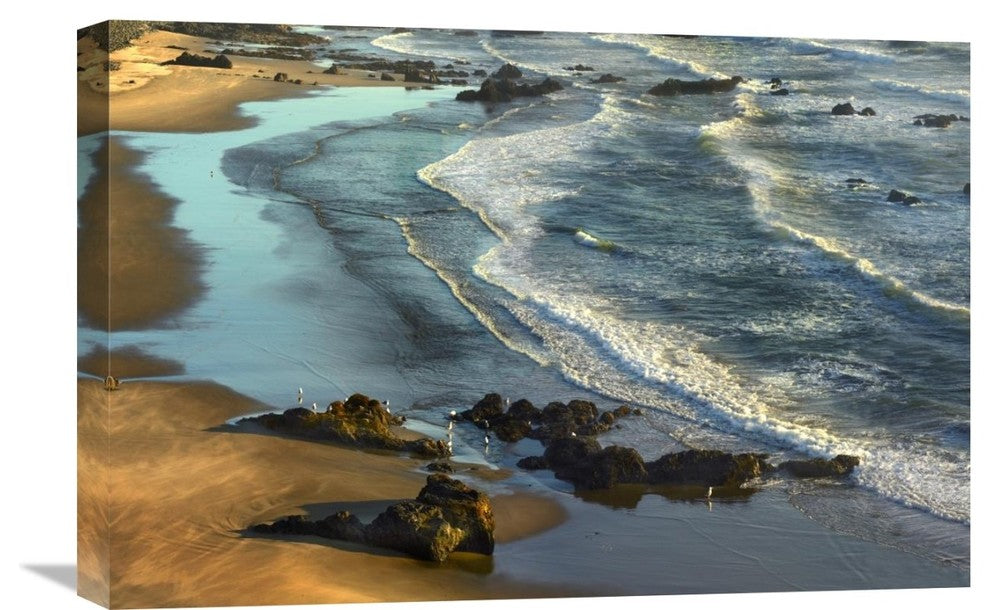 "Incoming Waves At Bandon Beach, Oregon" Artwork, 24" x 16"