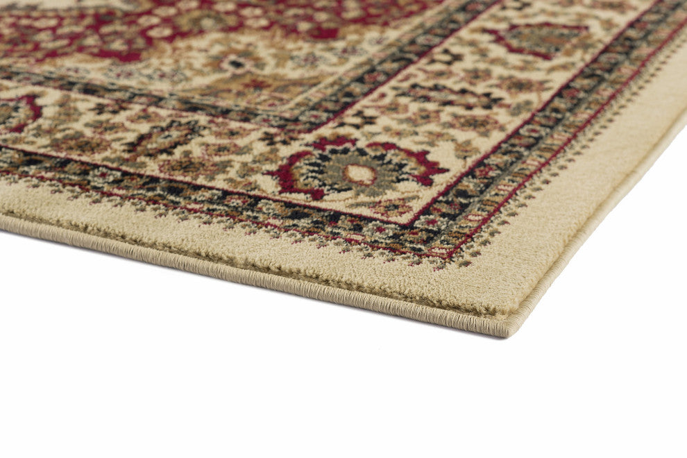 Fiona Traditional Oriental Ivory Rectangle Area Rug, 6.7' x 9.6'