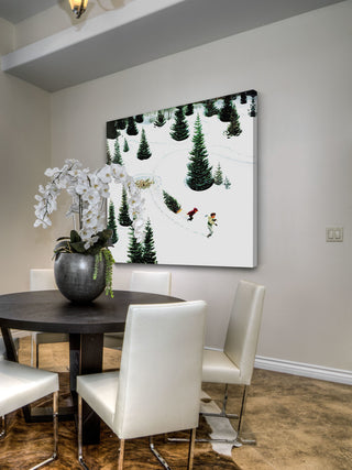 "Cutting Down the Tree" Painting Print on Canvas by John Clymer