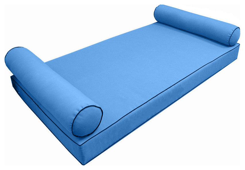 Style5 Crib Contrast Pipe Outdoor Mattress Bolster Slip Cover COMPLETE SET AD102
