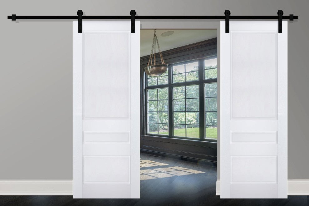 Double Barn Door 60 x 84, Veregio 7411 White, 13FT
