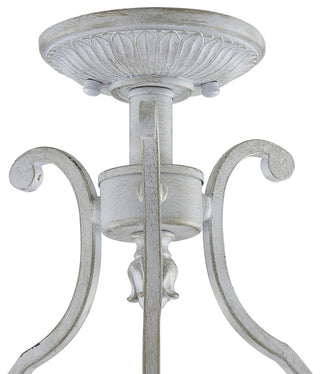 Austen 12.2" Metal Led Semi-Flush Mount, Antique White