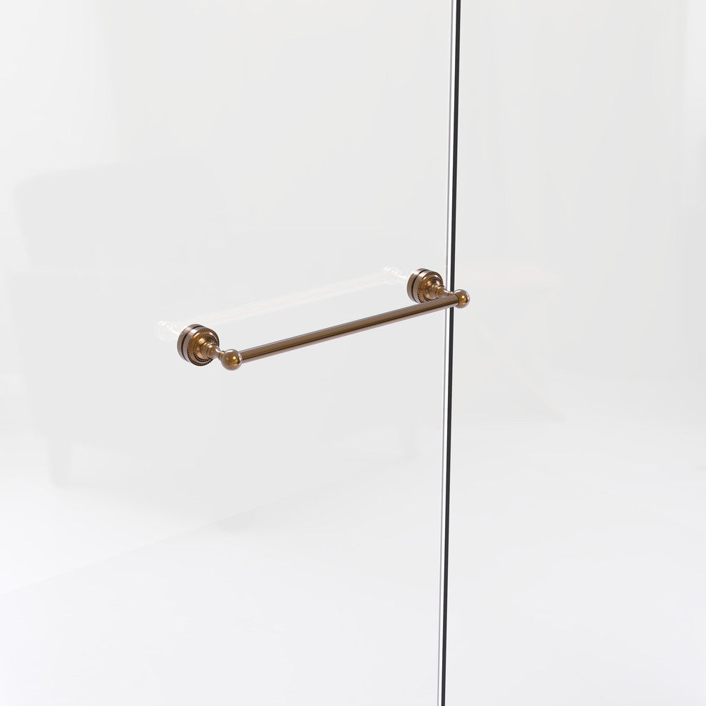 Dottingham 18" Shower Door Towel Bar, Brushed Bronze