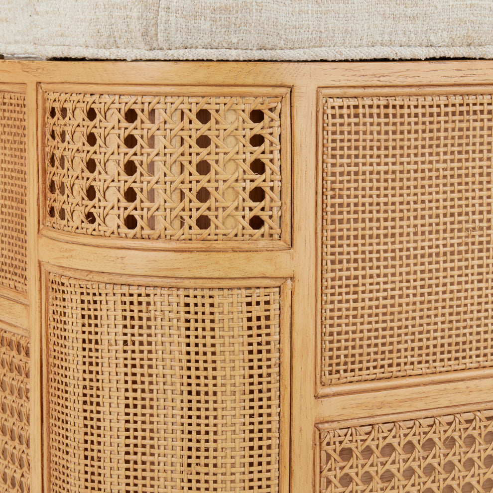 Anisa Natural Parchment Storage Bench