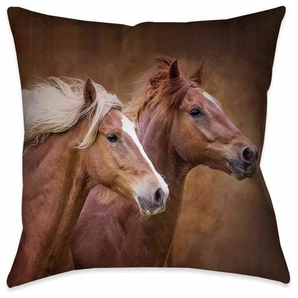 Wild Stallion Outdoor Decorative Pillow, 18"x18"