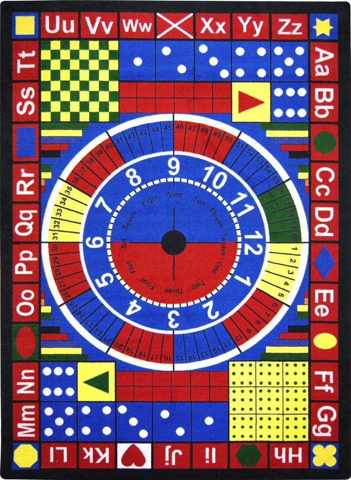 Kid Essentials Rug, Teach-A-Tot, 5'4"x7'8"