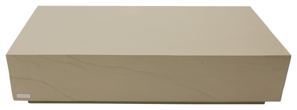 Colorado 60" Rectangular Concrete Coffee Table, Sunlight Yellow