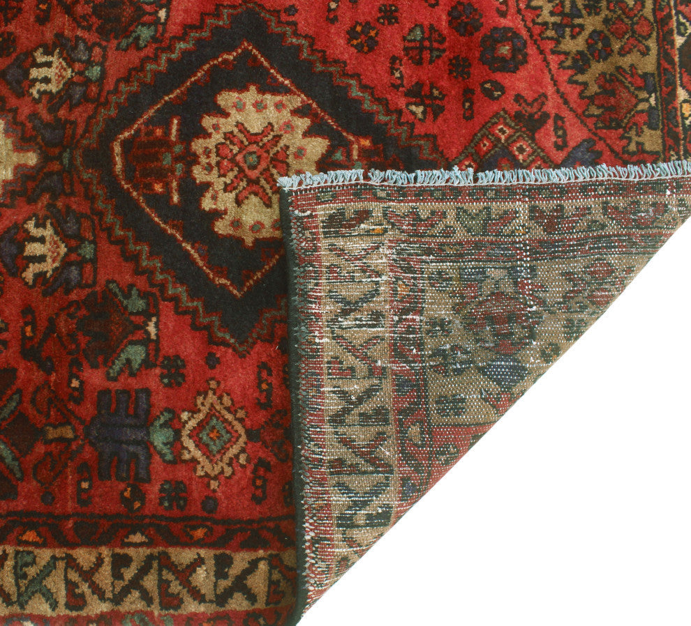 Fine Vintage Distressed Salome Rust/Beige Runner, 3'4x10'1