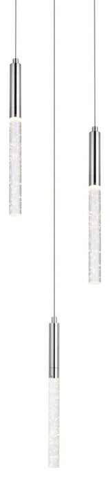 Elegant Lighting 5203D12 Ruelle 3 Light 12"W LED Crystal Multi - Chrome