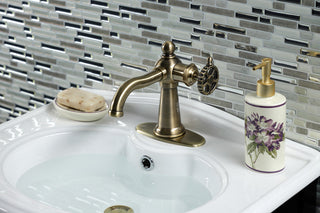 Kingston Brass KSD3543CG Single-Handle Bathroom Faucet, Push Pop-Up