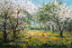 "Wildflower and Trees" Painting Print on Wrapped Canvas, 18x12