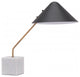 Black Gold and Marble Table or Desk Lamp