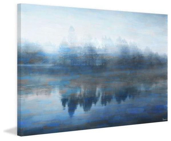 "Lake Marmont" Floater Framed Painting Print on Canvas, 18"x12"