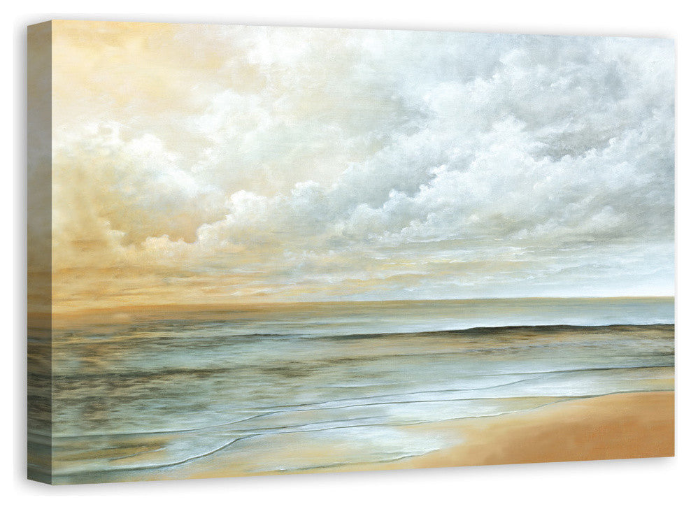 Long Beach Ocean Canvas Wall Art, Unframed, 24"x36"