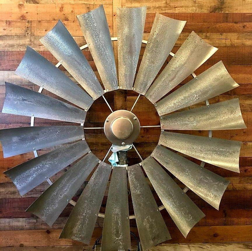 Windmill Ceiling Fan, 52", Tarnished Tin