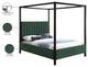Kelly Boucle Fabric Upholstered Bed, Green, King
