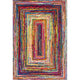 Nuloom Casual Handmade Braided Cotton Area Rug, Multicolor 6'x9'