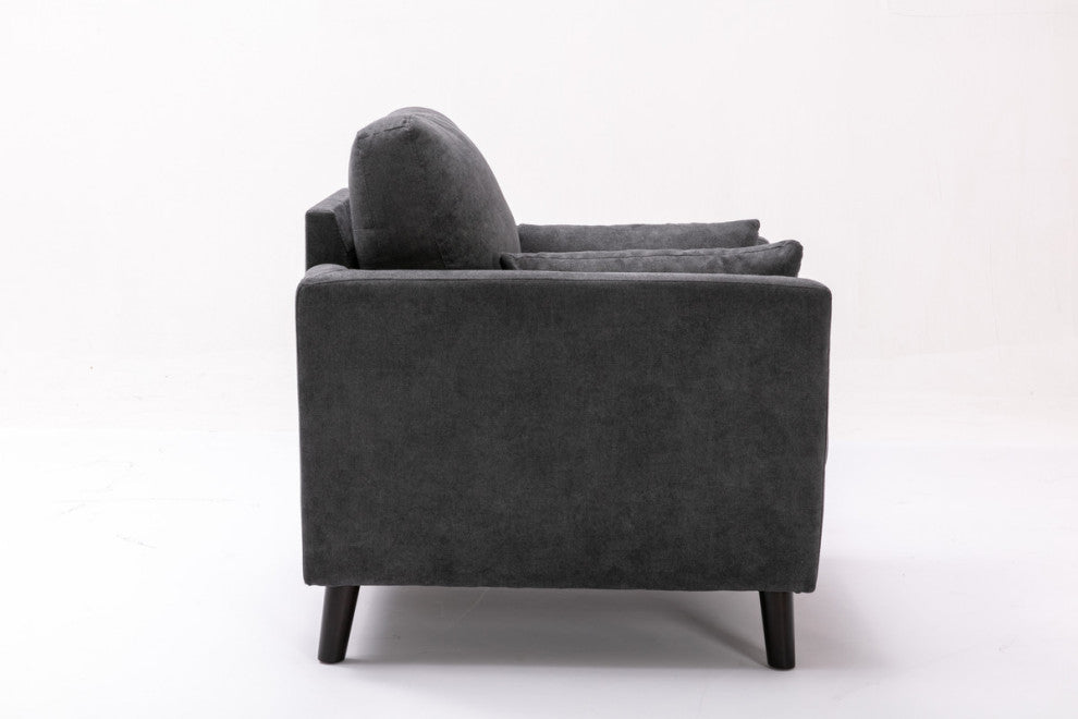 Damian Woven Fabric Chair, Gray