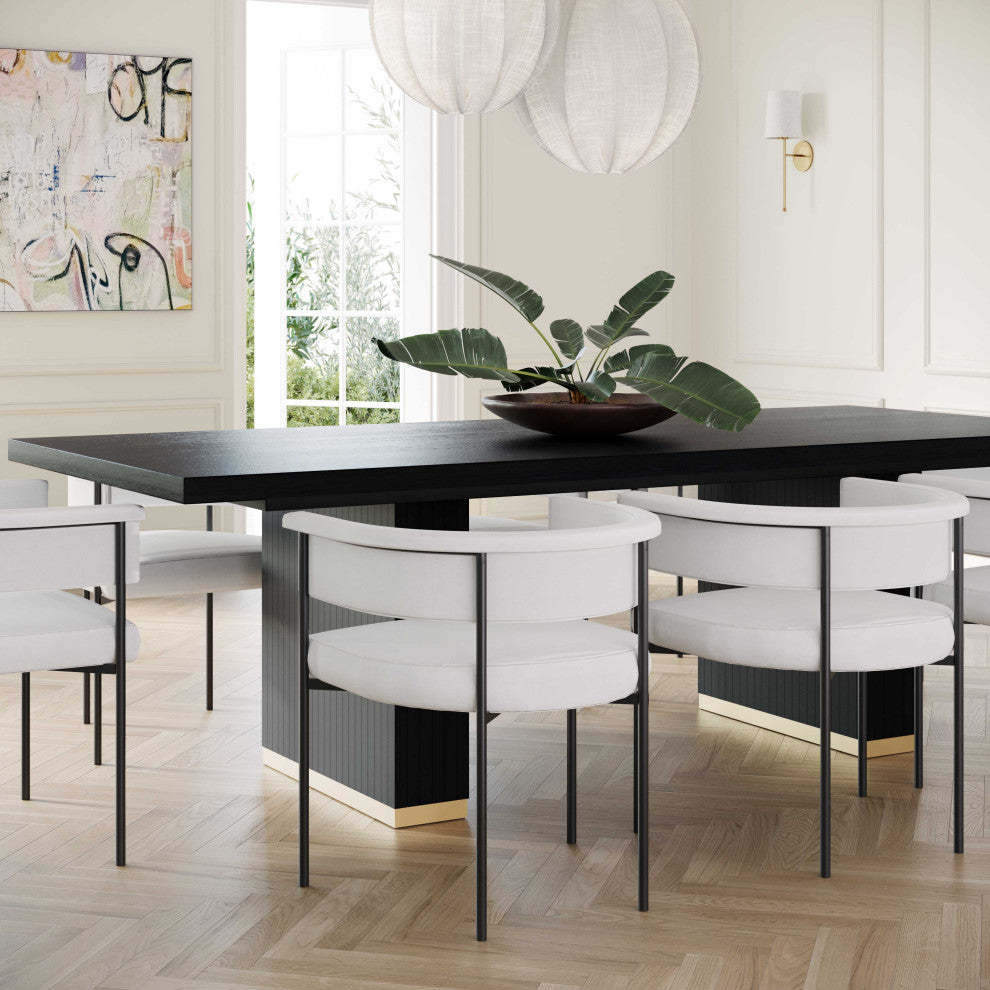Chelsea Rectangular Dining Table, Black Oak