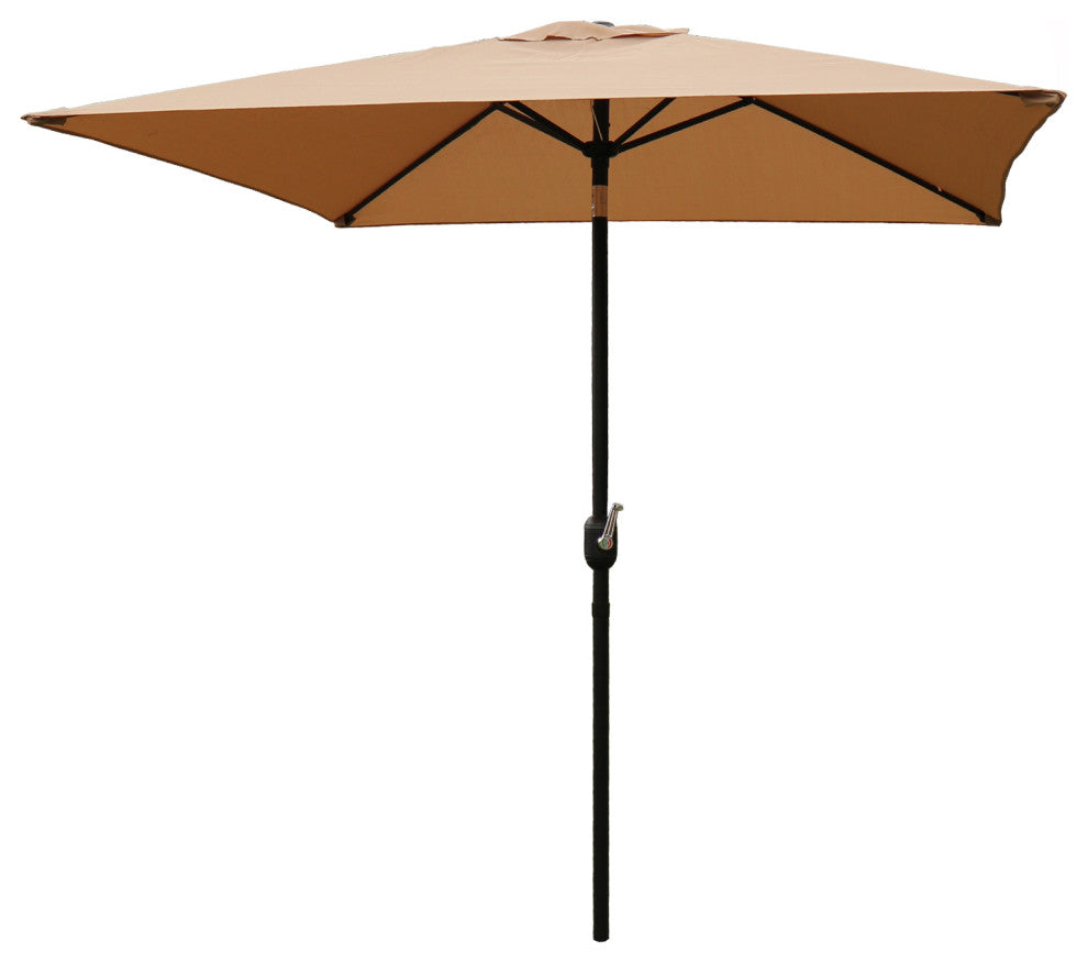 Davee Furniture 6.5 Ft Orange Market/Patio Umbrella with Tilt and Crank, Tan