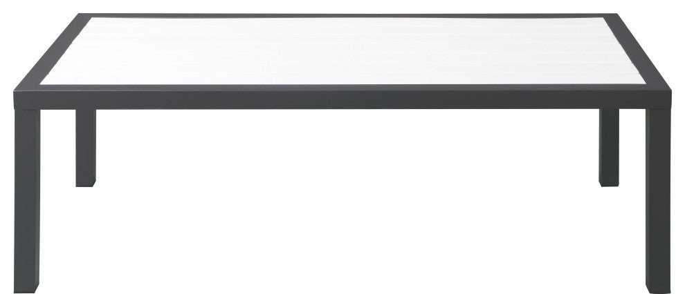 Nizuc Outdoor Patio Aluminum Coffee Table, White