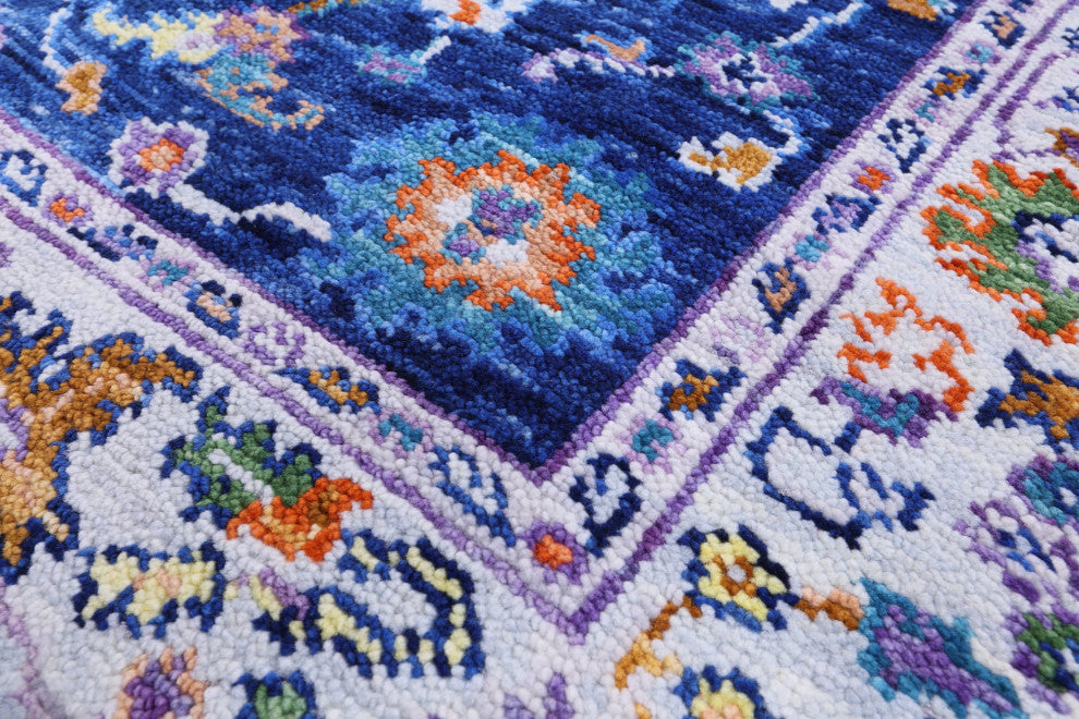 4' 2" X 6' 3" Handmade Turkish Oushak Wool Rug - Q15468