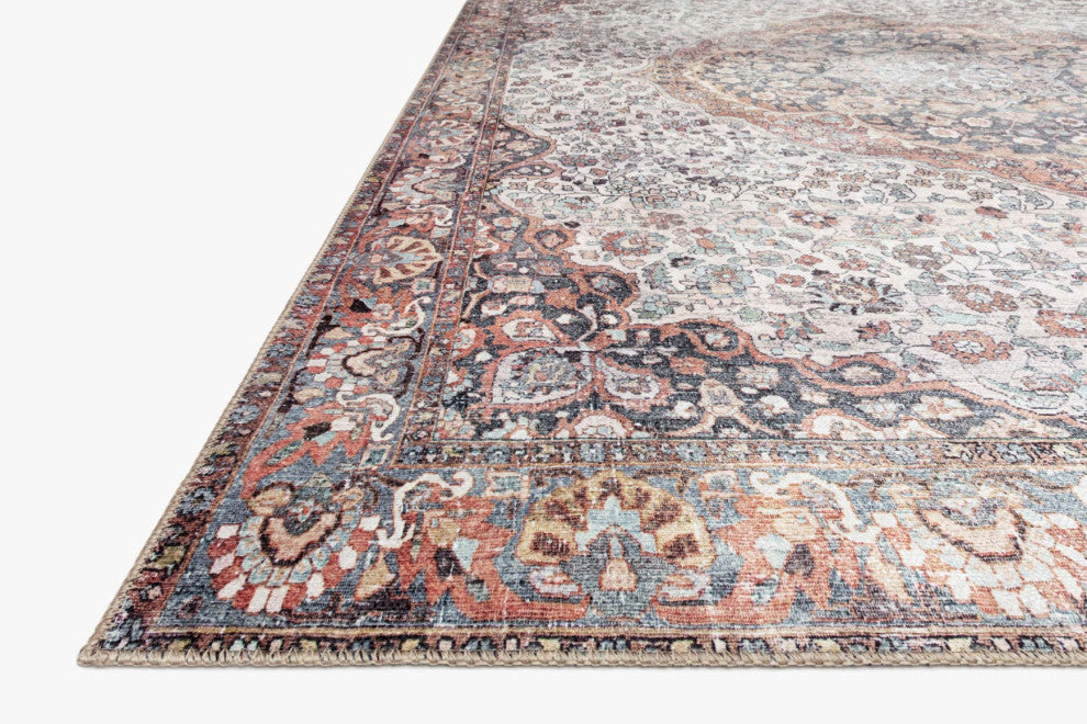 Durable Printed Wynter Area Rug by Loloi, Red/Multi, 2'-3" X 3'-9"